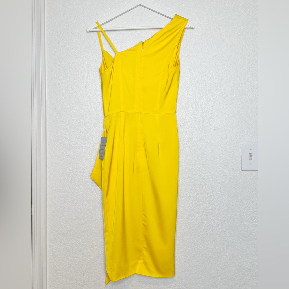 Lavish Alice Vibrant Yellow Asymmetrical Dress - Picture 7 of 8